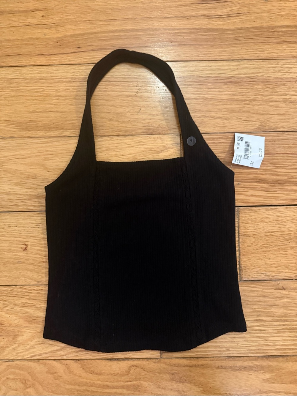 NWT American Eagle Black Knit Halter Tank Top - Picture 8 of 8